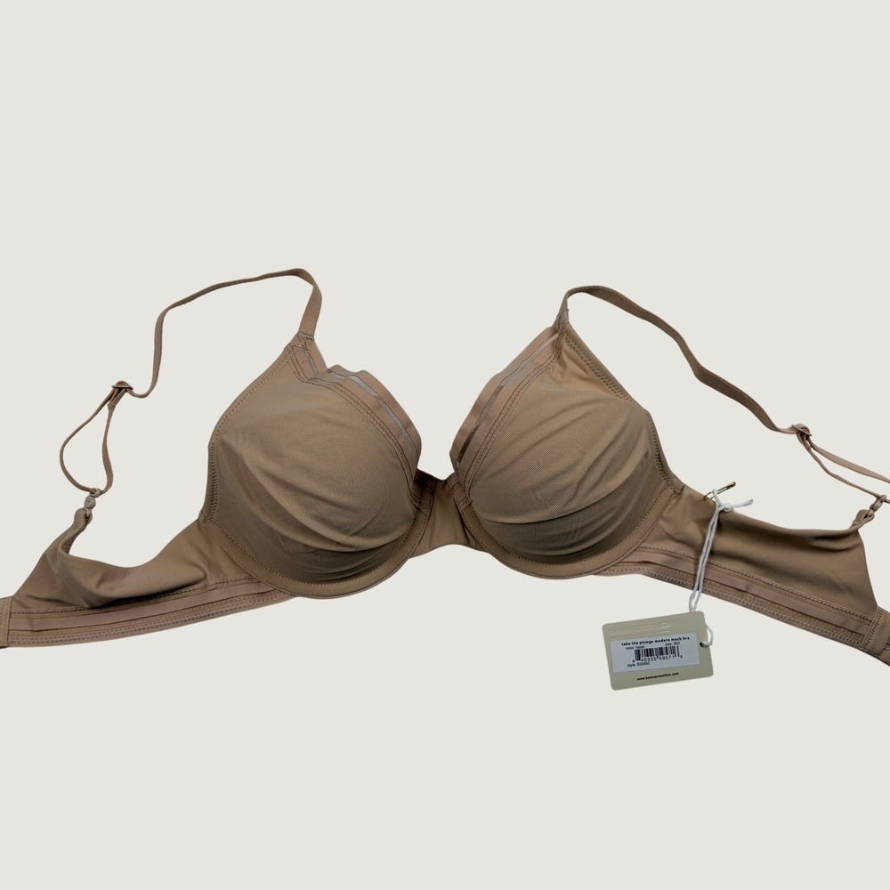 Bare Necessities Take The Plunge Modern Mesh Bra Hazel 30D B30493 NWT